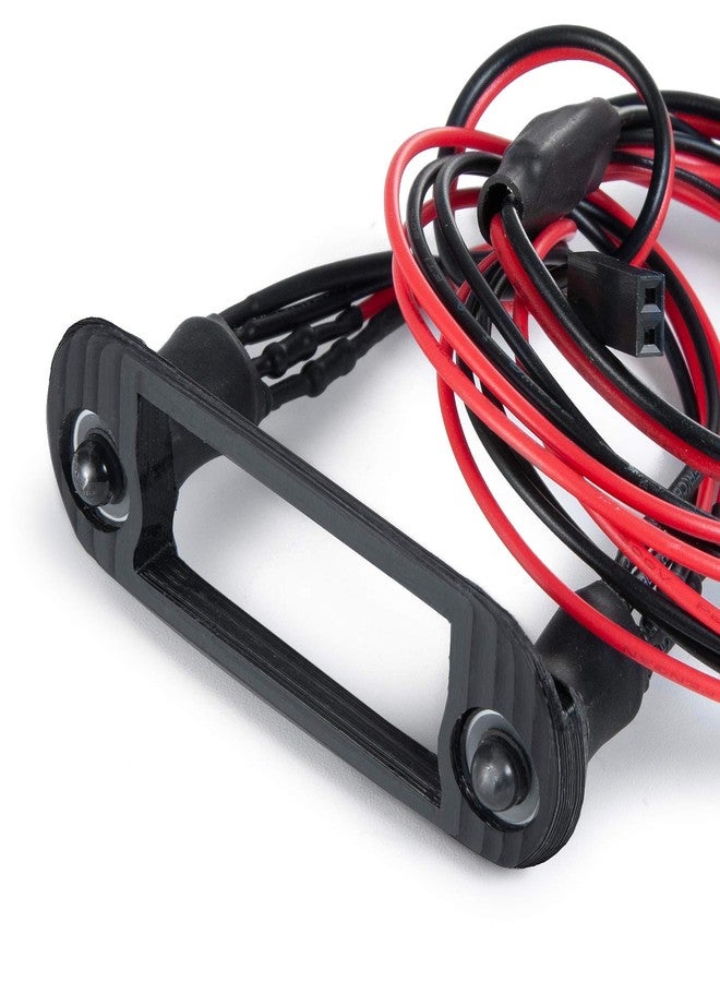 JGGZONE مجموعة مصابيح أمامية وخلفية ومصابيح أمامية LED صغيرة من JGGZONE لسيارة التحكم عن بعد Axial SCX24 90081 بمقياس 1/24 (أبيض + أبيض) - Image 4